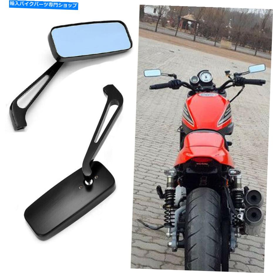 Mirror ブラックユニバーサルリサイブミラーオートバイクルーザーチョッパーボバーカスタムM10 M8 Black Universal Rearview Mirrors Motorcycle Cruiser Chopper Bobber Custom M10 M8【並行輸入品】