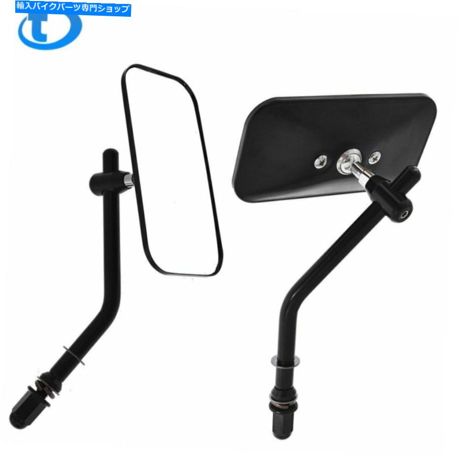 Mirror ブラックオートバイミラー8mm / 10mmスレッドリアビューミラー用ハーレーXL 883 US Black Motorcycle Mirrors 8mm/10mm Thread Rear View Mirror For Harley XL 883 US【並行輸入品】
