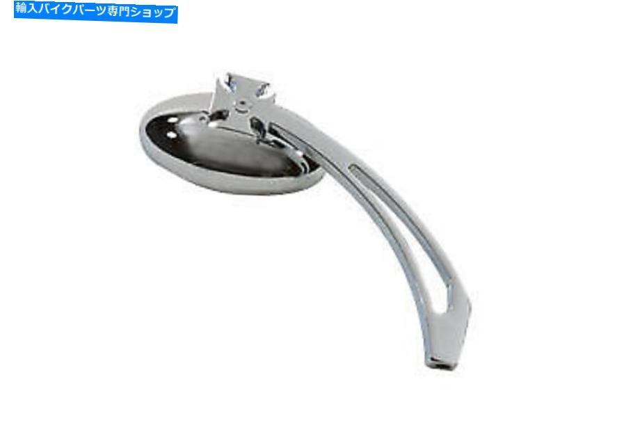Mirror ビレットスロットステムビッグツインXL 1965アップとクロームオーバルミラー Chrome Oval Mirror with Billet Slotted Stem Big Twin XL 1965-UP【並行輸入品】