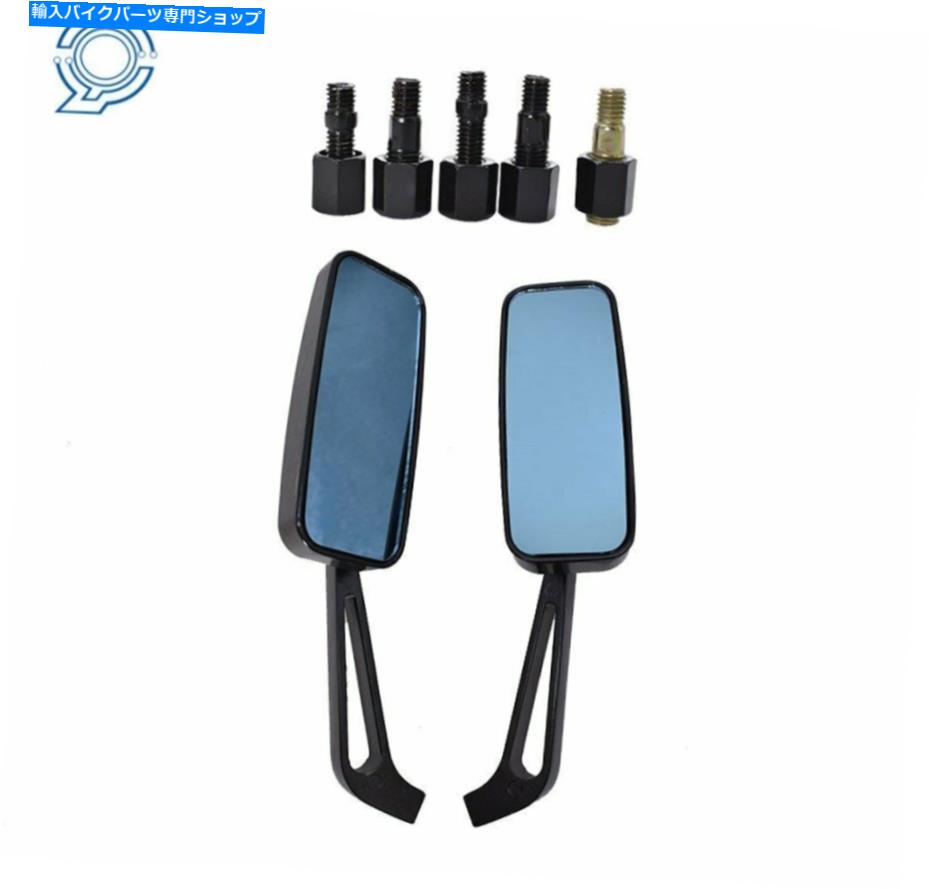 Mirror チョッパーボバークルーザーストリートバイクのためのオートバイのバックビューサイドミラー Motorcycle Rearview Side Mirrors For Chopper Bobber Cruiser Street Bikes【並行輸入品】