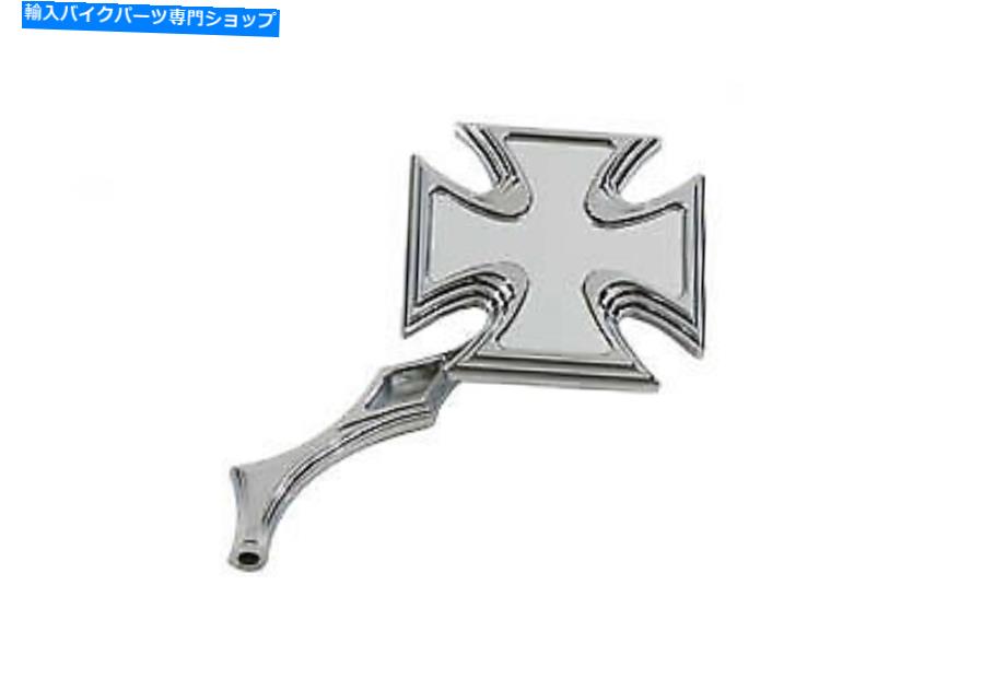 Mirror ダイヤモンドビレットの茎を持つクロムマルタミラー Chrome Maltese Mirror with Diamond Billet Stem【並行輸入品】