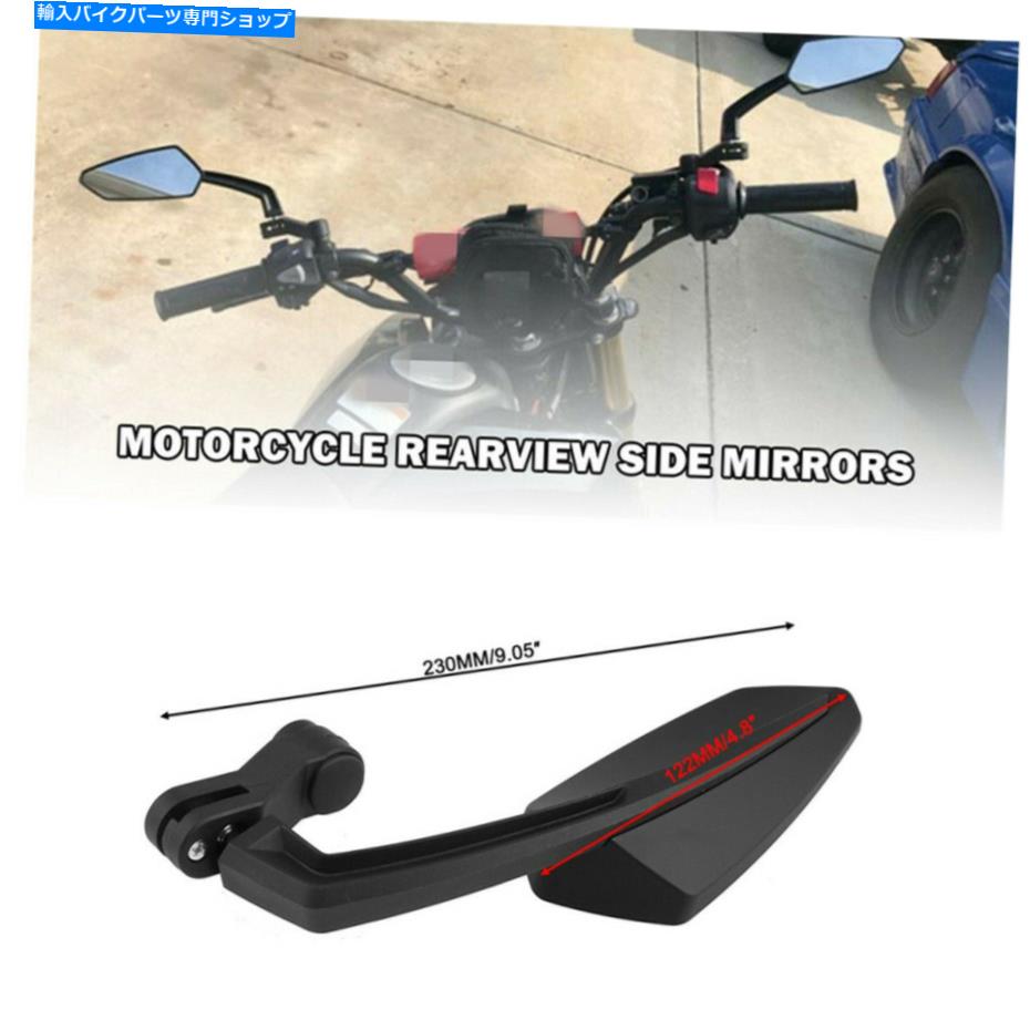 Mirror 2倍の背面図サイドミラーハンドルバーズブラックフィット用オートバイスクーターDirt Bike 2X Rear View Side Mirrors Handlebars Black Fit For Motorcycle Scooter Dirt Bike【並行輸入品】