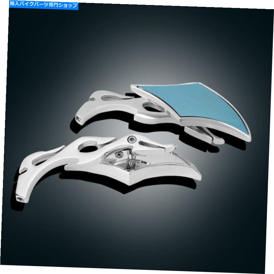 Mirror Harley Dyna Sportster Cafe Racer CruiserチョッパーXL用クロームリアビューミラー Chrome Rearview Mirrors For Harley Dyna Sportster Cafe Racer Cruiser Chopper XL【並行輸入品】
