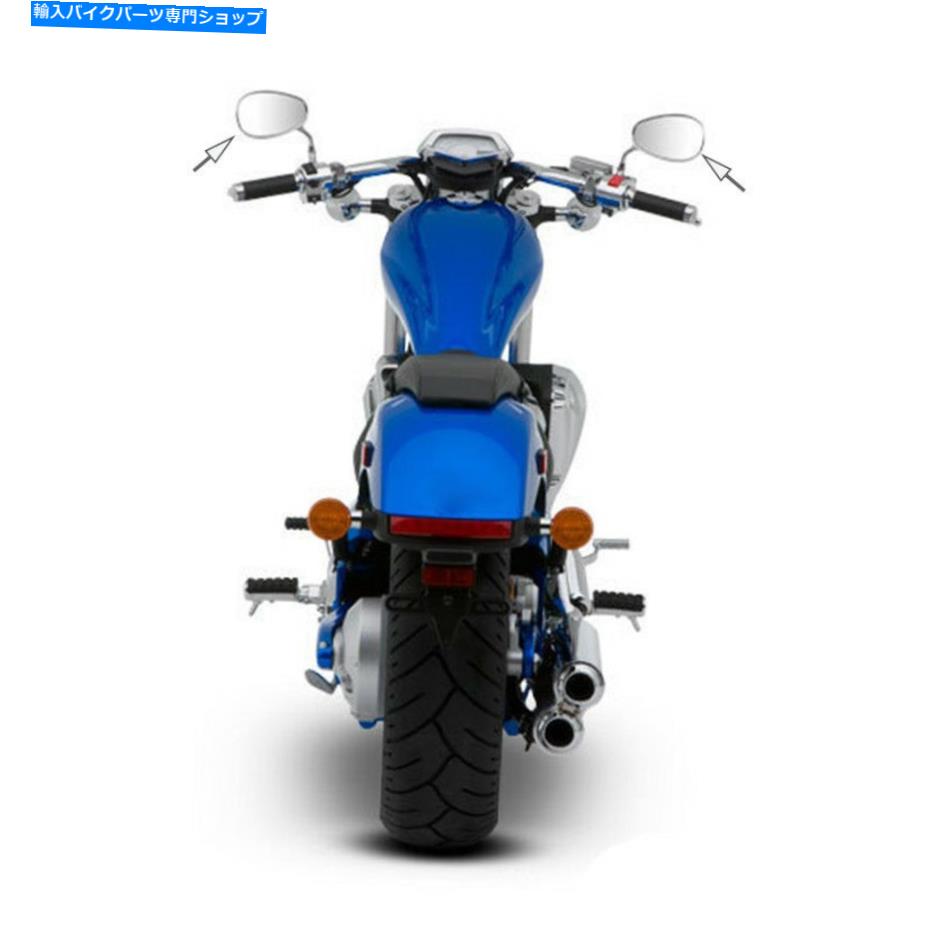 Mirror クロム長方形のオートバイの後部ビューミラー長い茎のためのロングステム10mm CHROME RECTANGULAR MOTORCYCLE REAR VIEW MIRRORS LONG STEM FOR HONDA SUZUKI 10MM【並行輸入品】