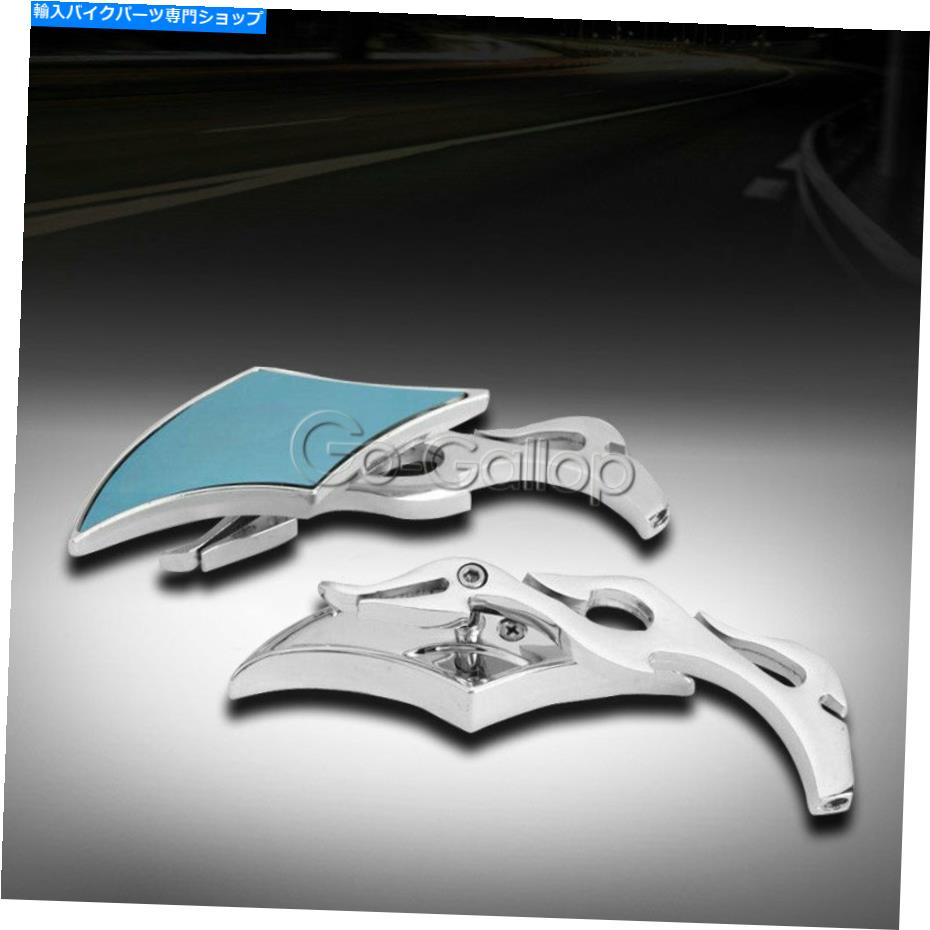 Mirror Chrome Rewive Mirrors Fit Yamaha V-Star XVS 650 950 1100 1300クラシックストライカー Chrome Rearview Mirrors Fit Yamaha V-Star XVS 650 950 1100 1300 Classic Stryker【並行輸入品】
