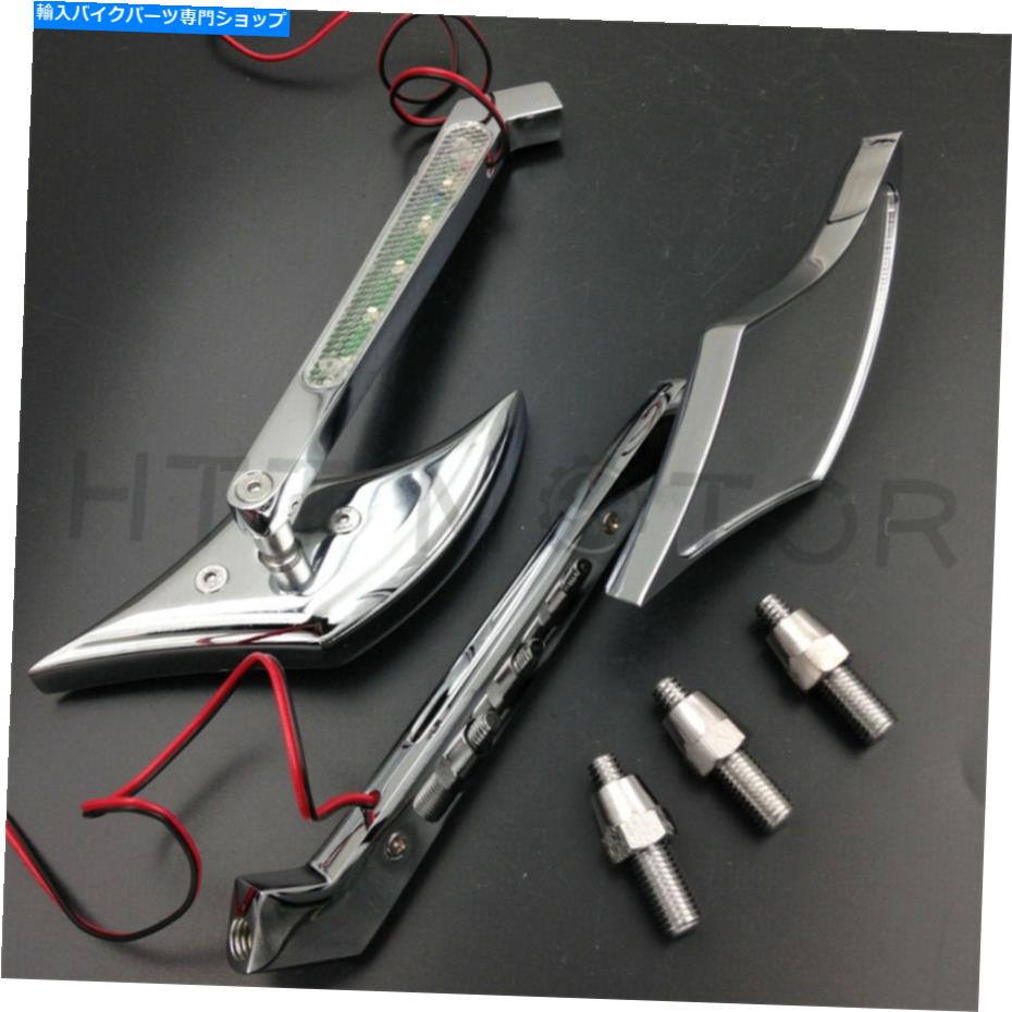 Mirror ハーレーソフトツーリングダイナスポーツスターXLのためのターンシグナルミラーダイアロン形状LED Turn Signal Mirror Diamon Shape LED For Harley Softail Touring Dyna Sportster XL【並行輸入品】