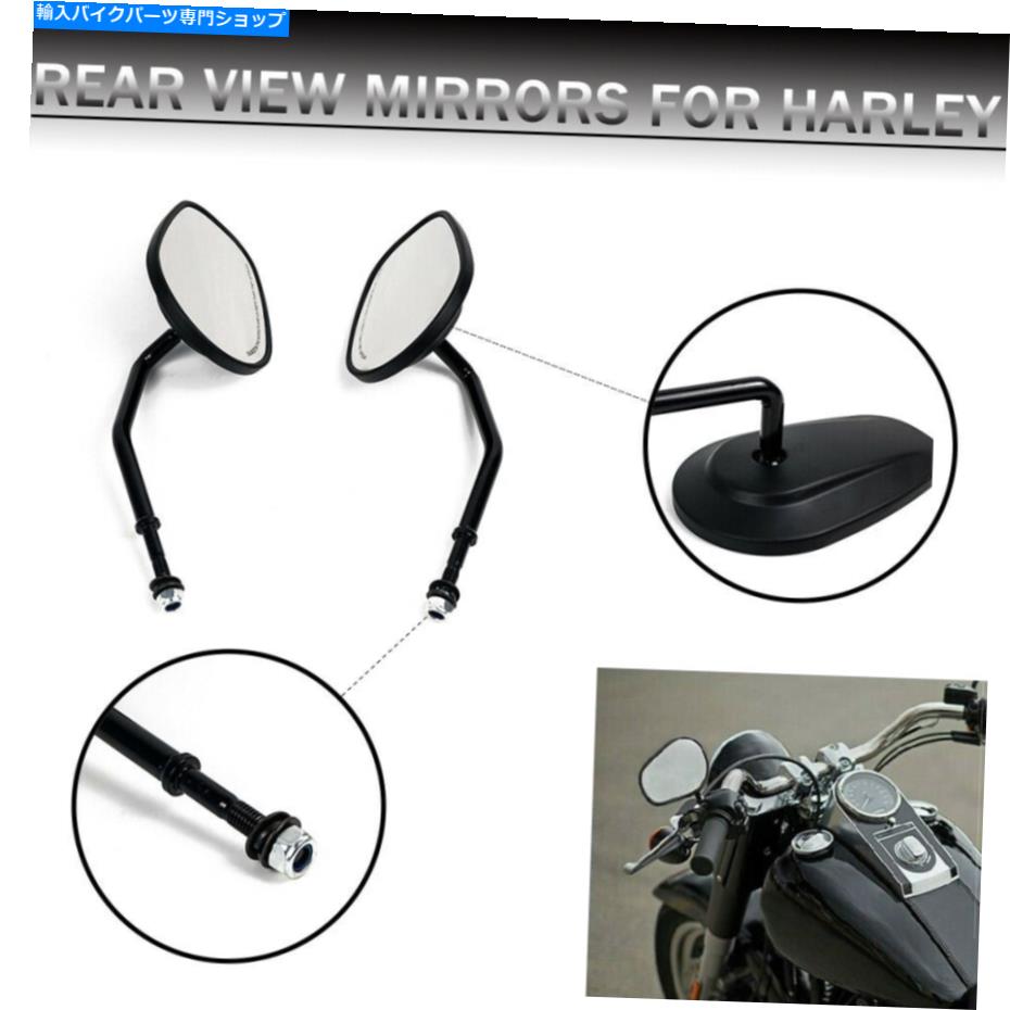 Mirror Softail Fatboy BのDynaのためのスポーツスターのためのハーレーのためのペアのバックサイドミラー Pair Rearview Side Mirror For Harley for Sportster for Dyna for Softail Fatboy B【並行輸入品】