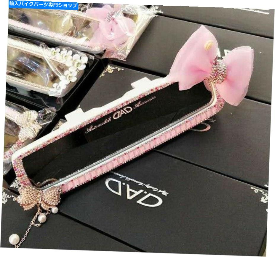 Mirror ユニバーサルエレガントなラインストーンクリスタルバタフライ装飾カーリアビューミラー Universal Elegant Rhinestone Crystal Butterfly Decorative Car Rear-view Mirror【並行輸入品】