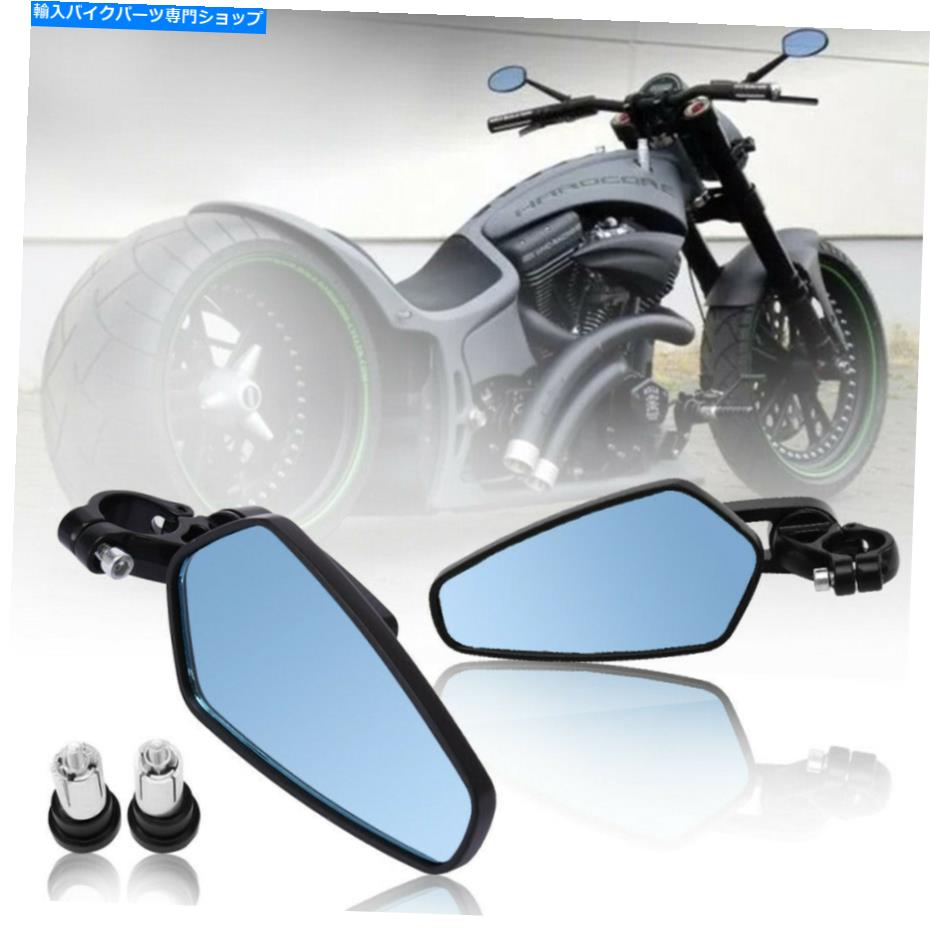 Mirror オートバイブラック7/8インチハンドルバーエンドサイドミラーfz-09 FZ-07 Motorcycle Black 7/8 inch Handle Bar End Side Mirrors For Yamaha FZ-09 FZ-07【並行輸入品】