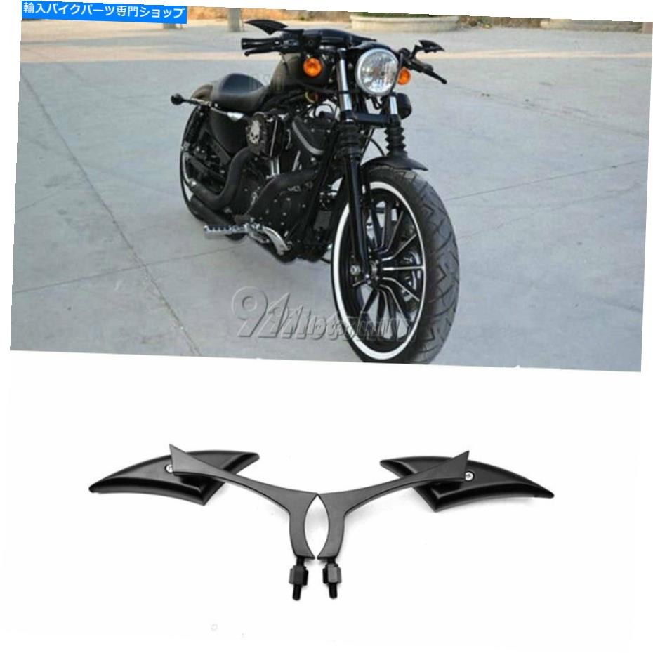 Mirror ハーレーロードグライドキングストリドグライドツーリングソフトソフトダイナXL用バックミラー Rearview Mirrors For Harley Road Glide King Street Glide Touring Softail Dyna XL【並行輸入品】