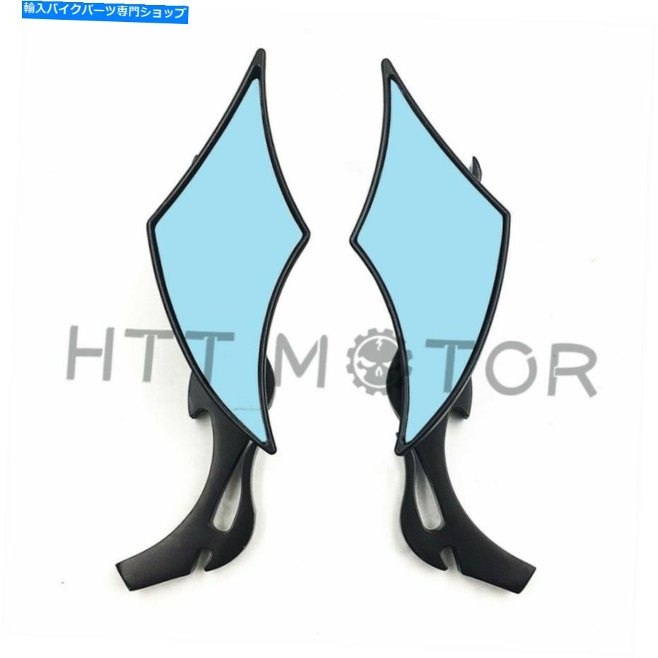 Mirror ホンダオートバイクルーザーチョッパー8-10mmブラックのためのティアドロップカスタムリアミラー Teardrop Custom Rear Mirrors For Honda Motorcycle Cruiser Chopper 8-10mm Black【並行輸入品】