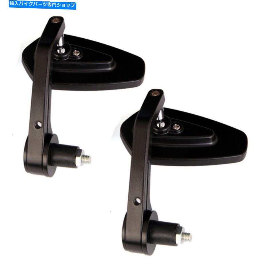 Mirror ヤマハFZ07 FZ09 MT09 MT10モデルオートバイバーエンドミラー用CNCブラックカスタム CNC Black Custom For Yamaha FZ07 FZ09 MT09 MT10 Model Motorcycle Bar End Mirrors【並行輸入品】