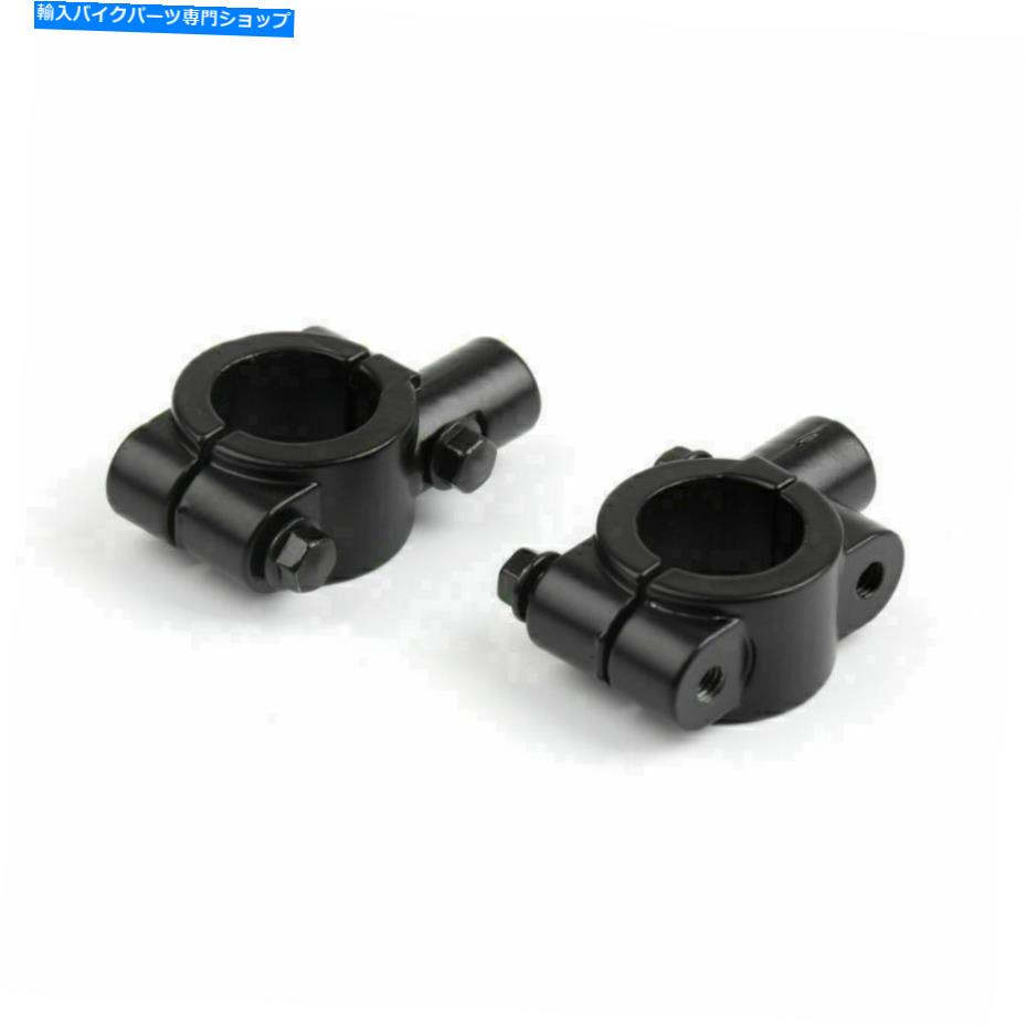 Mirror オートバイハンドルバー10mmスレッドミラーマウントホルダークランプアダプタブラックフェデックス Motorcycle HandleBar 10MM Thread Mirror Mount Holder Clamp Adaptor Black Fedex【並行輸入品】
