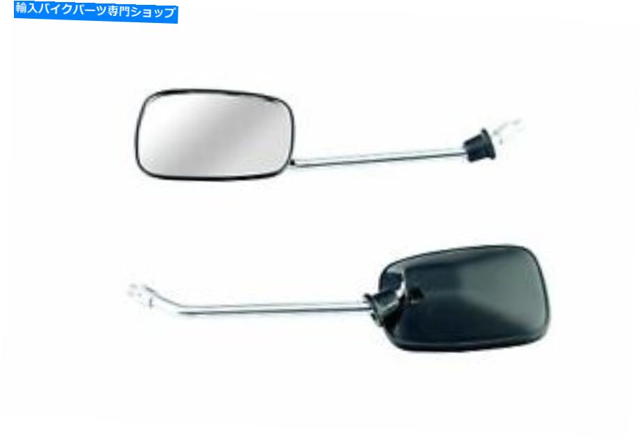 Mirror バイキートオートバイバイクユニバーサルミラー10mmスレッドスクエアブラックペア Bikeit Motorcycle Bike Universal Mirror 10mm Thread Square Black Pair【並行輸入品】