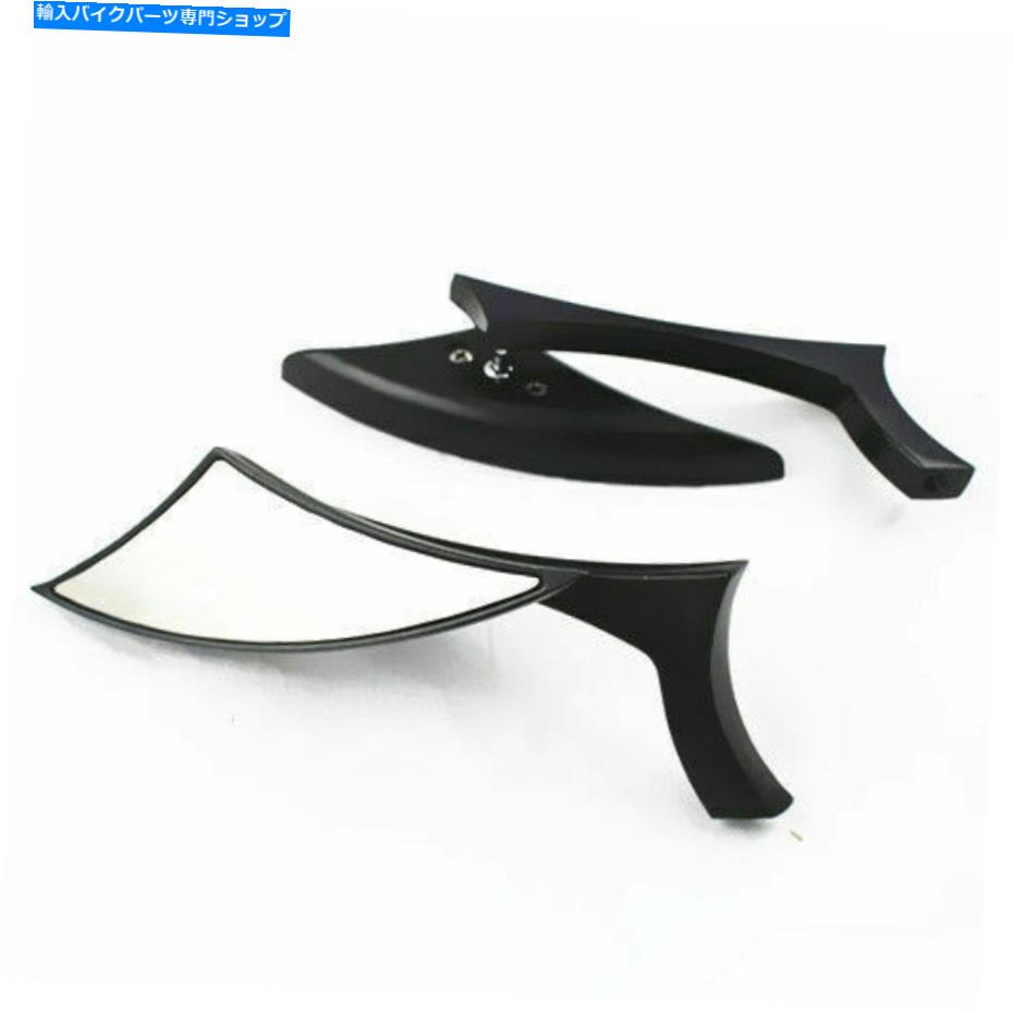 Mirror ハーレーホンダヤマハ鈴木のための2倍オートバイM8 M10ブラックブレードリアビューミラー 2x Motorcycle M8 M10 Black Blade RearView Mirrors For Harley Honda Yamaha Suzuki【並行輸入品】