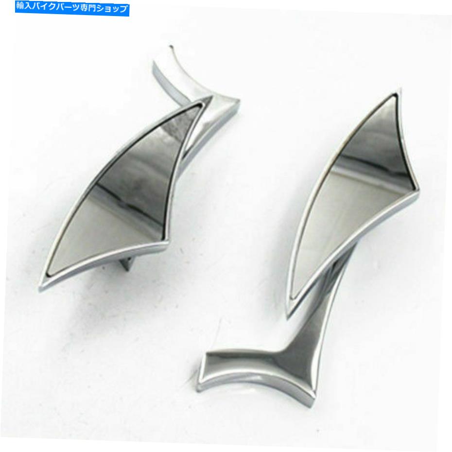 Mirror ペアオートバイクロームリアビューサイドミラーカフェベクトル鈴木BMW用レーサー Pair Motorcycle Chrome Rearview Rear View Side Mirrors Cafe Racer For Suzuki BMW【並行輸入品】