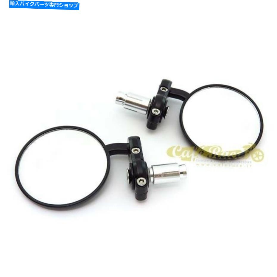 Mirror ミラーリアビューバーエンドブラックカフェレーススクランブラカスタムバイク2pzオファー Mirrors Rear View BAR End Black Cafe Race Scrambler Custom Bike 2PZ Offer【並行輸入品】