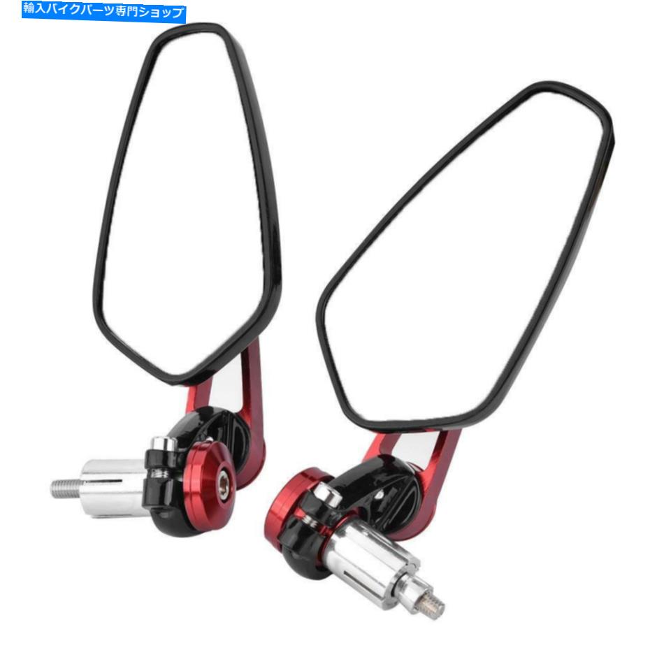 Mirror ユニバーサルバイクアルミ合金7/8インチ22ミリメートルバーエンドサイドバックミラーレッド Universal Motorbike Aluminum Alloy 7/8inch 22mm Bar End Side Rearview Mirror Red【並行輸入品】
