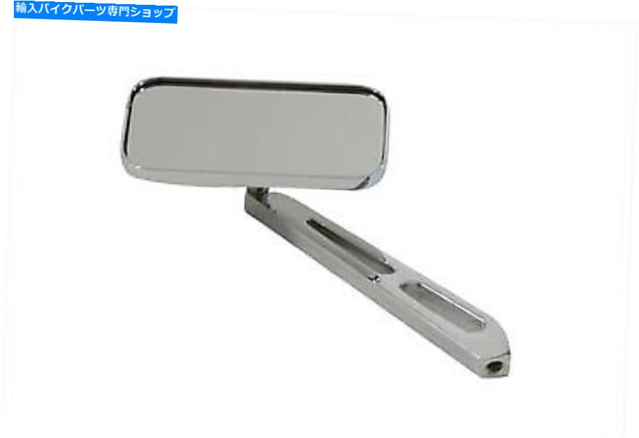 Mirror ビレットの茎を持つ長方形のミラークロム Rectangular Mirror Chrome with Billet Stem【並行輸入品】