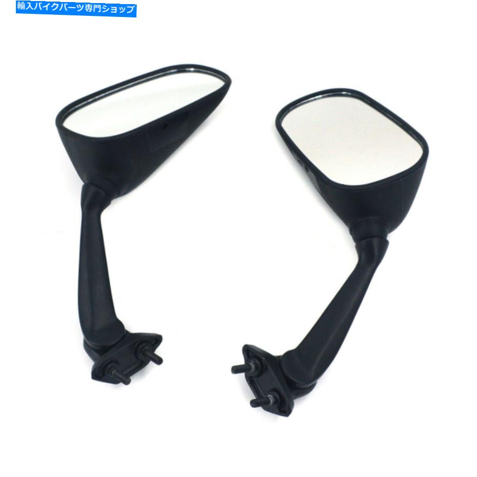 Mirror サイドリアビューミラーヤスヴィックのためのリアビュー2008-2016ブラックオートバイ Side Rearview Mirrors Rear View For YZF R6 2008-2016 Black Motorcycle【並行輸入品】