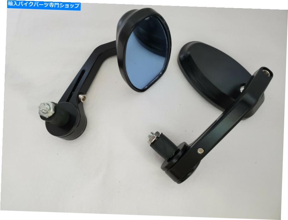 Mirror オートバイブラックビレットバーエンドミラーセット Motorcycle Black Billet Bar End Mirror Set【並行輸入品】