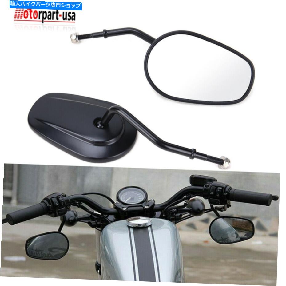 Mirror Harley Dynaソフトツーリングロードキンググライドのための黒の背面図サイドミラー Black Rear View Side Mirrors For Harley Dyna Softail Touring Road King Glide【並行輸入品】