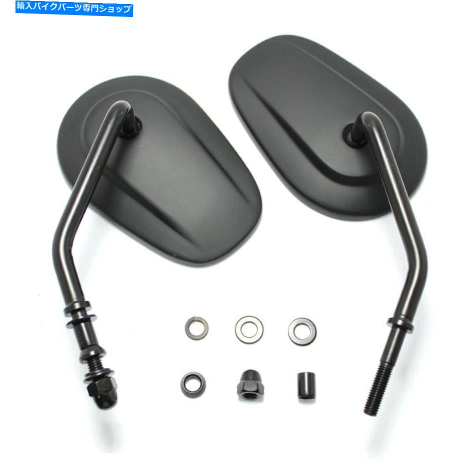 Mirror ハーレーロードグライドキングストリートグライドソフトダイナ米国のブラックオートバイのミラー Black Motorcycle Mirrors For Harley Road Glide King Street Glide Softail Dyna US【並行輸入品】