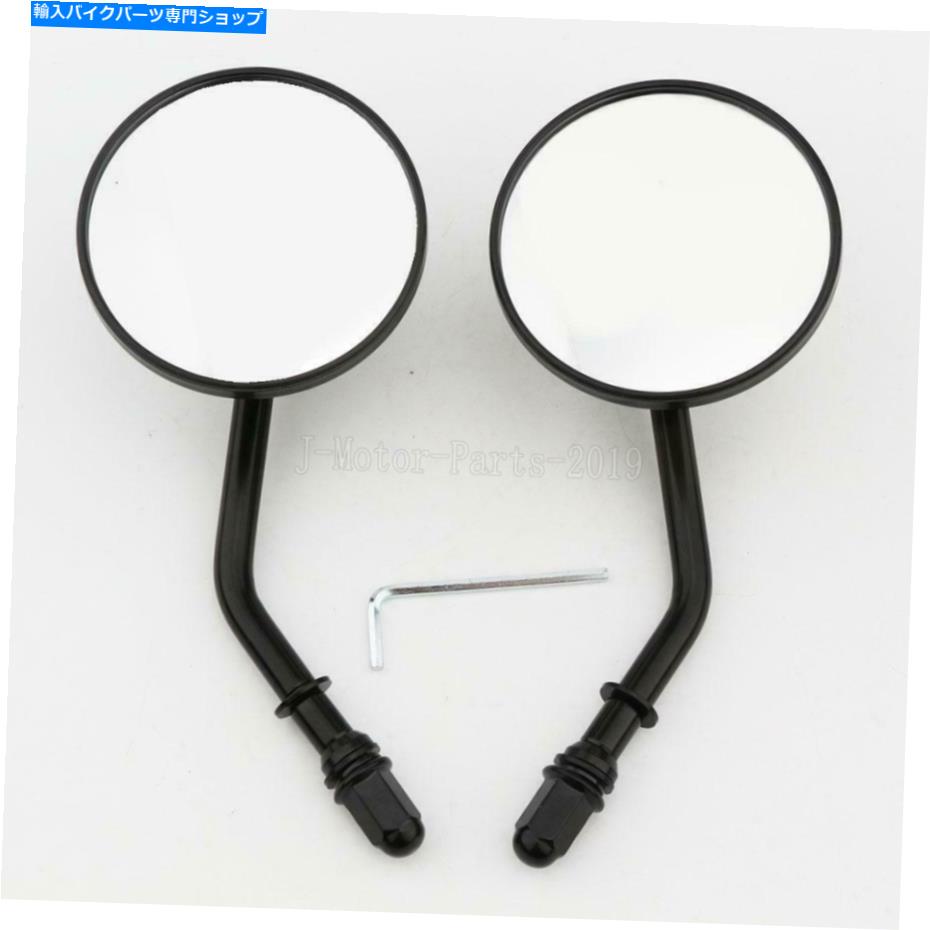 Mirror Harley Sportster XL1200 XL883 XLHカスタム用ブラックアルミ製バックミラー Black Aluminum Rearview Mirrors For Harley Sportster XL1200 XL883 XLH Custom【並行輸入品】