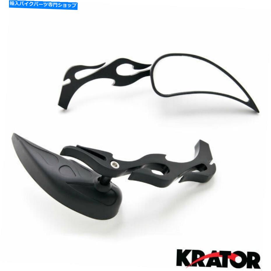 Mirror ヤマハStratoliner Midnight Deluxeのための涙ドロップブラックオートバイのミラー Tear Drop Black Motorcycle Mirrors For Yamaha Stratoliner Midnight Deluxe【並行輸入品】