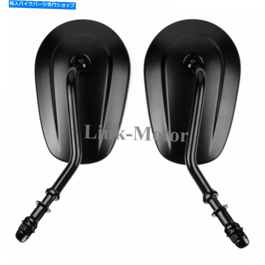 Mirror ハーレーソフトファットボーイスリムブレイクアウトのための黒いテーパーのティアドロップのバックミラー BLACK TAPERED TEARDROP REARVIEW MIRRORS FOR HARLEY SOFTAIL FAT BOY SLIM BREAKOUT【並行輸入品】