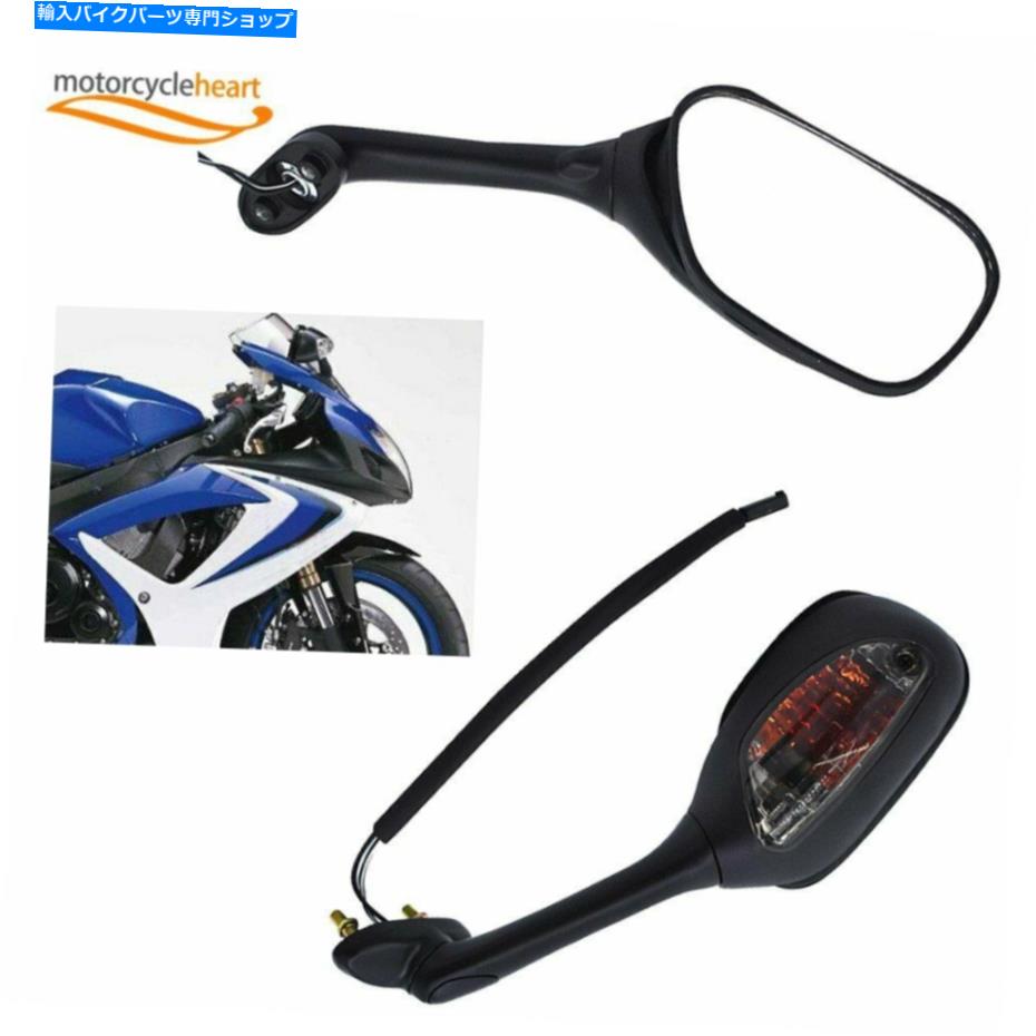 Mirror Suzuki GSXR1000ブラックミラースモークライターシグナル2001-16 For Suzuki GSXR1000 Black Mirrors Smoke Turn Signals 2001-16【並行輸入品】