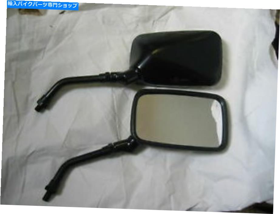 Mirror 10mmヤマハスレッドブラック長方形オートバイミラー新しい左右の糸 10mm Yamaha Thread black Rectangle Motorcycle Mirrors new left right thread【並行輸入品】