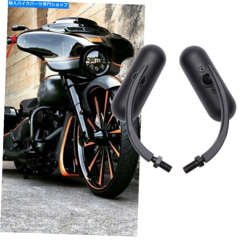 Mirror ブラックオートバイオーバルミラーハーレースポーツスターツーリングソフトビュー#k Black Motorcycle Oval Mirrors Rear View For Harley Sportster Touring Softail #K【並行輸入品】 27,210円