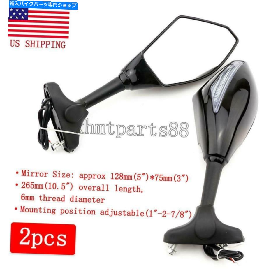 Mirror HONDA CBR900RR CBR929RR CBR954RR 600RR954RR CBR954RRのためのLEDターン信号のバックサイドミラー LED Turn Signal Rearview Side Mirror For Honda CBR900RR CBR929RR CBR954RR 600RR【並行輸入品】