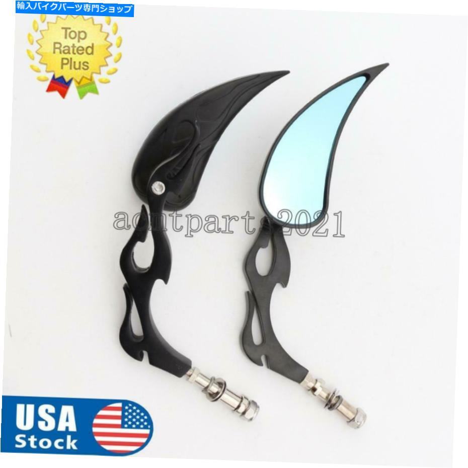 Mirror Harley Davidson Street Glide Flhxツーリングのためのブラックオートバイのバックミラー Black Motorcycle Rearview Mirrors For Harley Davidson Street Glide FLHX Touring【並行輸入品】