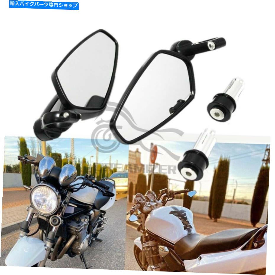Mirror ホンダのためのユニバーサルオートバイ7/8 ''ハンドルバーエンドバックサイドミラー Universal Motorcycle 7/8'' Handle Bar End Rearview Side Mirrors for Honda【並行輸入品】
