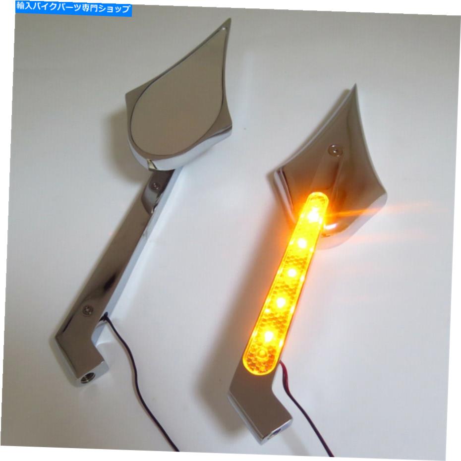 Mirror Hongk LEDスパイクダイヤモンドターン信号integrateミラーはほとんどのスポーツバイクttt004 HongK LED Spike Diamond Turn Signal Integrate Mirror For Most Sportbikes TTT004【並行輸入品】