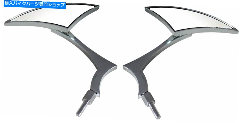 Mirror Harley-Davidson Electra Glide Dyna用クロムCNCスピアスタイルリアビューミラー Chrome CNC Spear Style Rear View Mirrors for Harley-Davidson Electra Glide Dyna【並行輸入品】