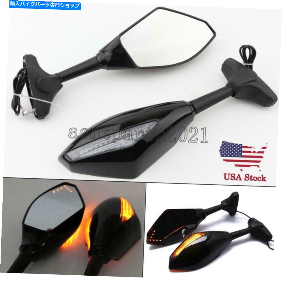 Mirror オートバイLEDターンシグナルミラー用Honda CBR600 F1 / F2 / F3 / F4 / F4I 1987-2006 Motorcycle LED Turn Signal Mirrors For Honda CBR600 F1/F2/F3/F4/F4i 1987-2006 US【並行輸入品】