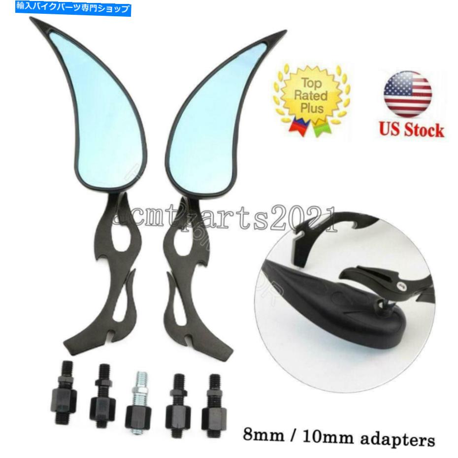 Mirror ヤマハV-STAR V-STAR XVS 650 950 1100 1300 Black Motorcycle Rearview Mirrors For Yamaha V-Star V-Star XVS 650 950 1100 1300【並行輸入品】