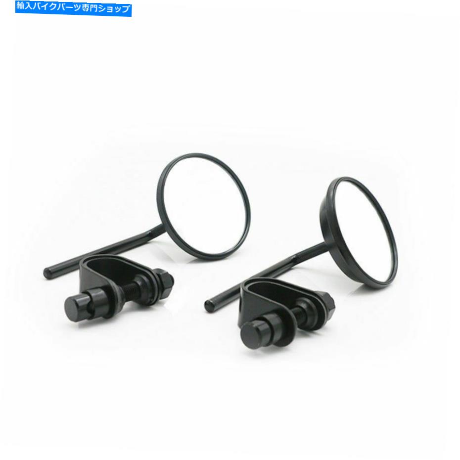 Mirror ホンダスズキのためのオートバイユニバーサルブラック4 ''ラウンドハンドルバーリサイブミラー Motorcycle Universal Black 4'' Round Handlebar Rearview Mirrors For Honda Suzuki【並行輸入品】