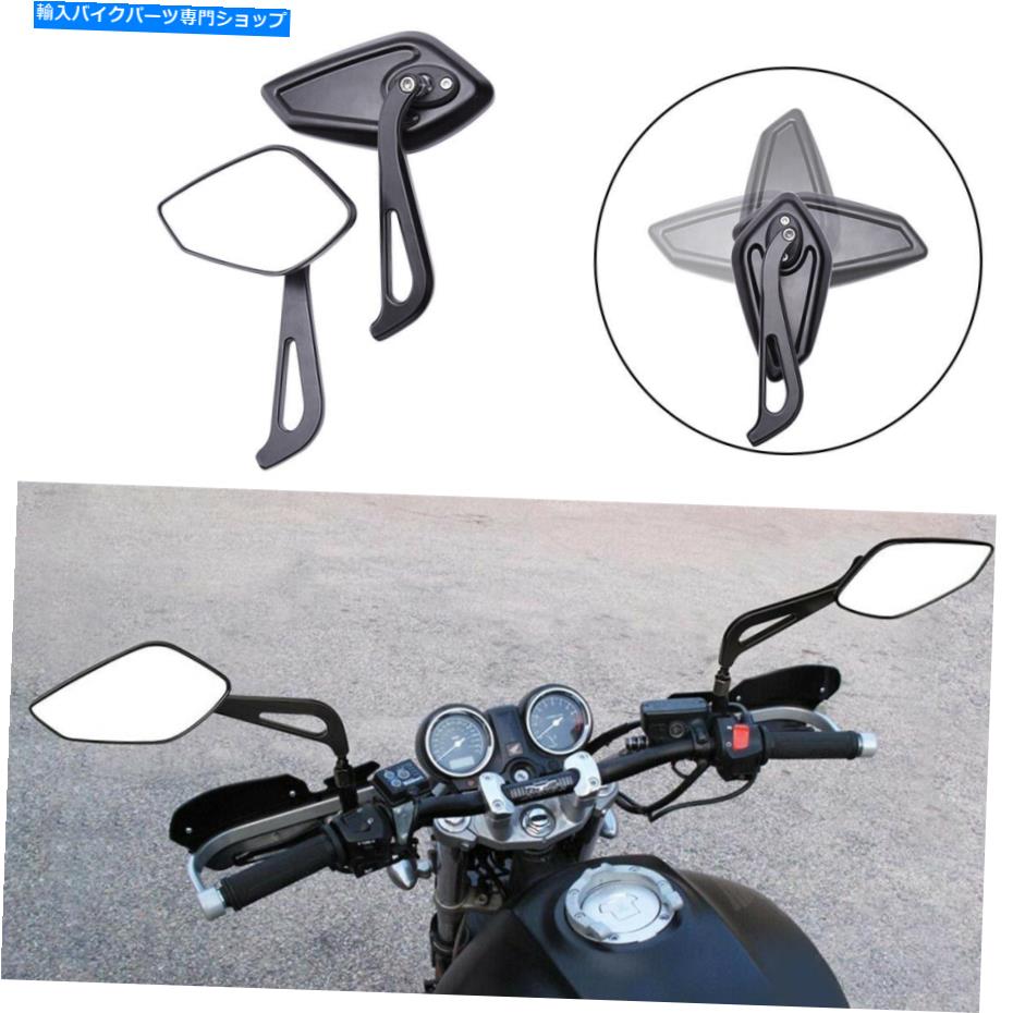 Mirror Harley Davidson Road Glide Ultraカスタム用ブラックオートバイリアビューミラー Black Motorcycle Rearview Mirrors For Harley Davidson Road Glide Ultra Custom【並行輸入品】