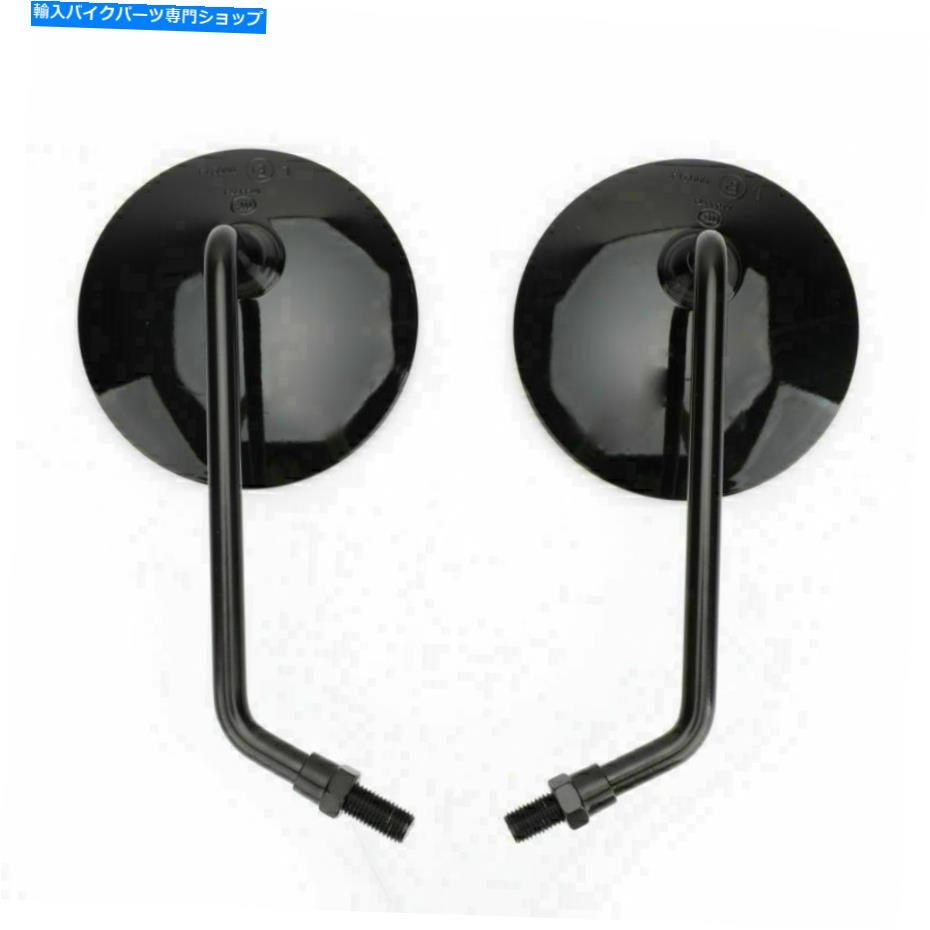 Mirror CWブラックラウンドユニバーサルリアビューミラー対10mmモトバイクスクーターUS CW Black Round Universal Rearview Mirrors Pair 10mm Moto Motorbike Scooter US【並行輸入品】
