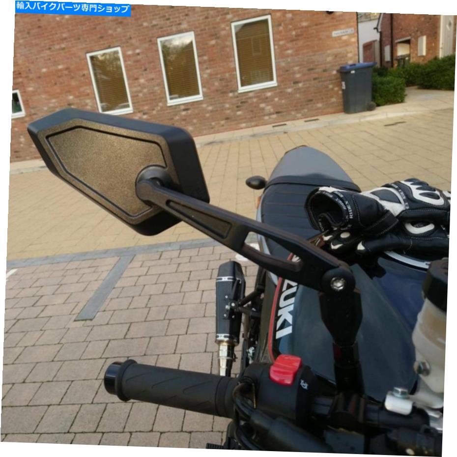 Mirror 鈴木DRZ400SM SV650X SFV650 SV1000のための黒オートバイのバックサイドミラー Black Motorcycle Rearview Side Mirrors For Suzuki DRZ400SM SV650X SFV650 SV1000S【並行輸入品】