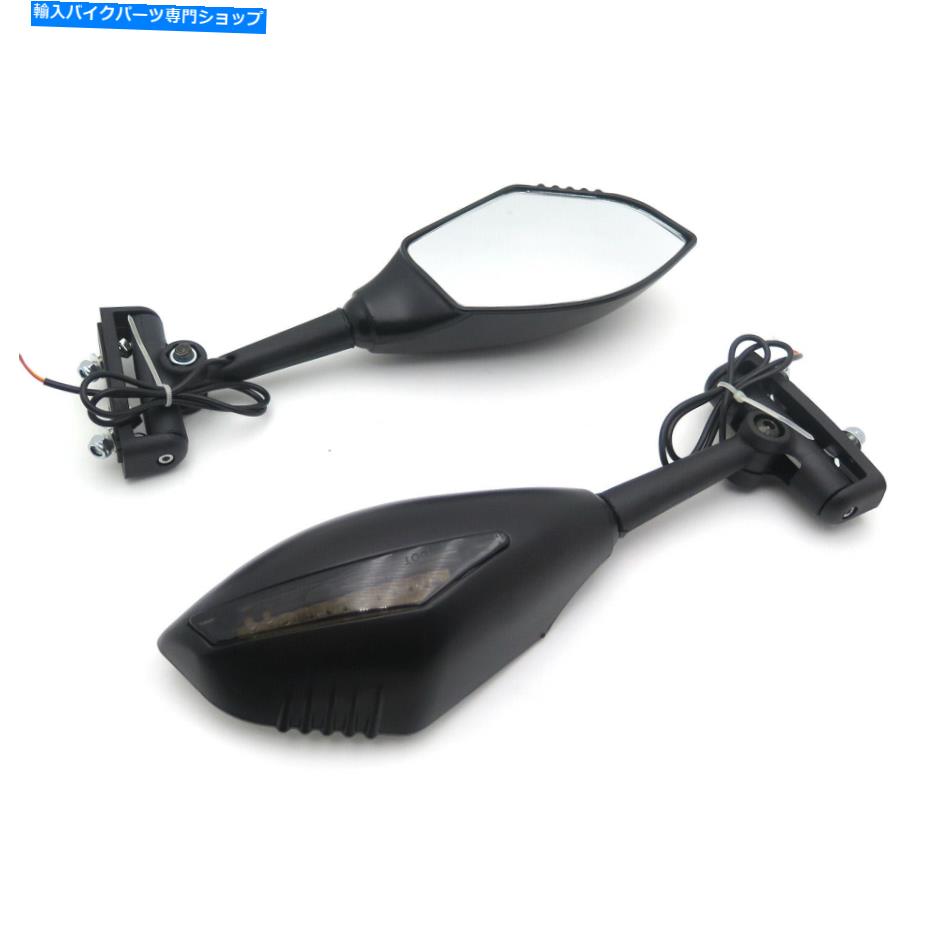 Mirror 黒煙レンズLEDターンシグナルの統合ミラーHonda Yam Black Smoke Lens LED Turn Signal Integrated Mirror For Suzuki Hayabusa Honda Yam【並行輸入品】