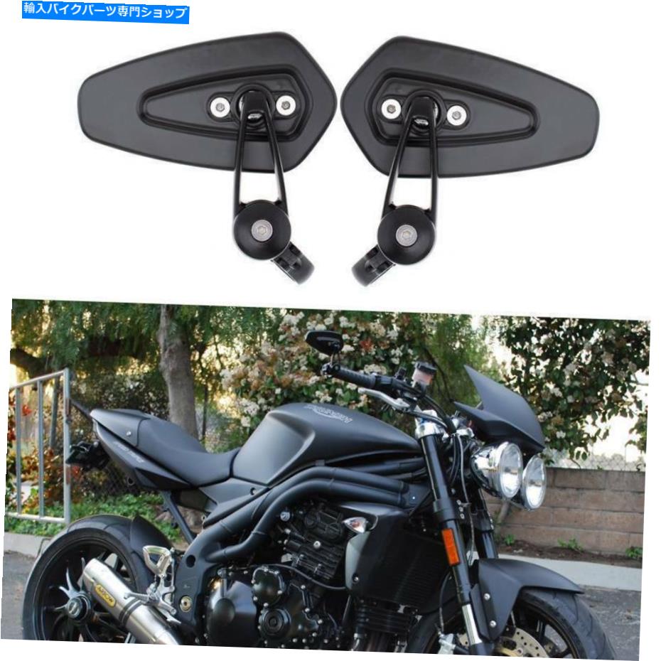 Mirror Triumph Street Triple 94-15カスタム矢印バーエンドブラックミラーアルミニウムCNC For Triumph Street Triple 94-15 Custom Arrow Bar End Black Mirror Aluminium CNC【並行輸入品】