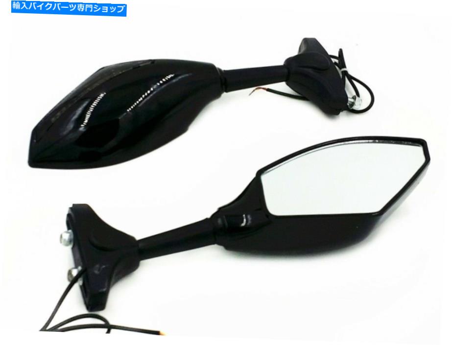 Mirror 光沢ブラックターンシグナルホンダCBR900 600 1000 RR CBF1000のための集積ミラー Gloss Black Turn Signal Integrated Mirrors for Honda CBR900 600 1000 RR CBF1000【並行輸入品】
