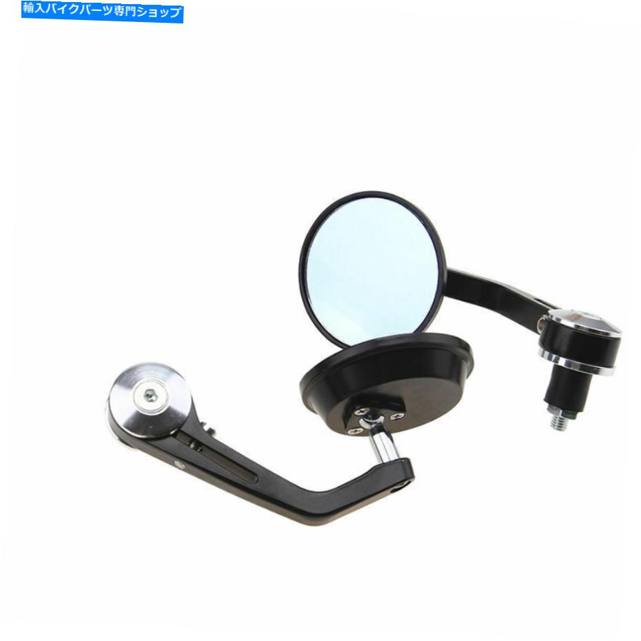 Mirror ラウンドオートバイリアビューサイドミラー7/8 ''バーエンドCNC陽極酸化ブルー Round Motorcycles Rear View Side Mirrors 7/8'' Bar End CNC Anodized Blue【並行輸入品】