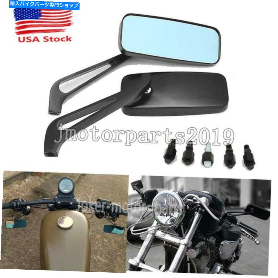 Mirror ホンダシャドウエアーエースSaber Spirit VT1100 750 600のためのオートバイ黒のミラー Motorcycle Black Mirrors for Honda Shadow Aero ACE Saber Spirit VT1100 750 600【並行輸入品】