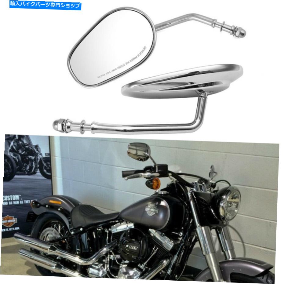 Mirror ChromeリアビューミラーフィットハーレーソフトソフテイルデュースFXSTD FLSTN /スリムFLS 107 Chrome Rear View Mirrors Fit For Harley Softail Deuce FXSTD FLSTN / Slim FLS 107【並行輸入品】